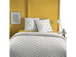 Housse De Couette 240x260 + 2 Taies D'oreiller 63x63 Cm Coton Oddy Anthracite