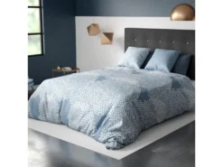 Parure De Lit Housse De Couette Avec Taie D'oreiller 100% Coton 57 Fils Empreinte : Taille - 220 X 240 Cm
