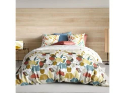 Housse De Couette 220x240 + 2 Taies D'oreiller 65x65 Cm Coton Telia