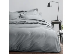 Housse De Couette 240x260 + 2 Taies D'oreiller 63x63 Cm Satin De Coton Orage