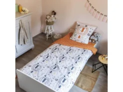 Housse De Couette 140x200 + 1 Taie D'oreiller 63x63 Cm Coton Charlie