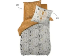 Housse De Couette 140x200 + 1 Taie D'oreiller 63x63 Cm Coton Charlie -Herman Miller Magasin linge de lit 9895121