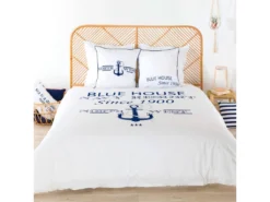 Housse De Couette Et Taie D'oreiller 100% Coton Bio Resort : Taille - 220 X 240 Cm