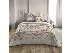 Housse De Couette 220x240 Cm Avec 2 Taies D'oreiller 63x63 Cm Parure De Lit Coton Cheyenne