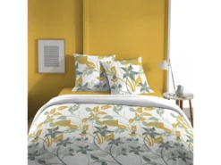 Housse De Couette 220x240 + 2 Taies D'oreiller 63x63 Cm Coton Losa Curry