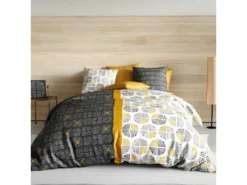 Housse De Couette 220x240 Cm + 2 Taies D'oreiller 63x63 Cm Coton Arturo