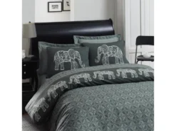 Housse De Couette 220x240 + 2 Taies D'oreiller 60x60 Cm Polycoton Elepante