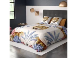 Parure De Lit Housse De Couette Avec Taies D'oreiller 100% Coton 47 Fils Java : Taille - 240 X 260 Cm