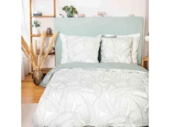 Housse De Couette 220x240 + 2 Taies D'oreiller 63x63 Lin Métis Lavé Pampelune
