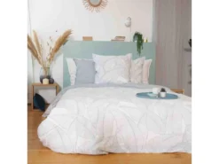 Housse De Couette 220x240 + 2 Taies D'oreiller 63x63 Lin Métis Lavé Pampelune -Herman Miller Magasin linge de lit 9896955