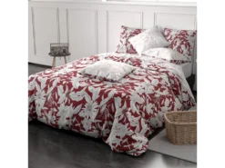 Housse De Couette Réversible Et Taie D'oreiller Coton Bonheur 3 : Taille - 220 X 240 Cm