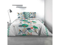 Parure De Lit - Housse De Couette 100% Coton 57 Fils Titsa : Taille - 220 X 240 Cm