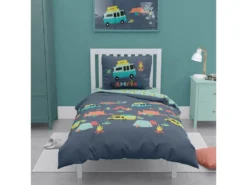 Housse De Couette 140x200 + 1 Taie D'oreiller 63x63 Coton Bio Bivouak -Herman Miller Magasin linge de lit 9897277