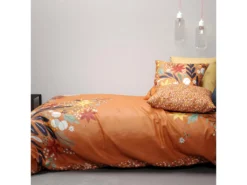 Housse De Couette Reversible 220x240 Cm Avec 2 Taies D'oreiller 63x63 Cm Parure De Lit Coton Prairie
