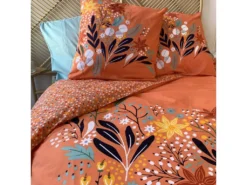 Housse De Couette Reversible 220x240 Cm Avec 2 Taies D'oreiller 63x63 Cm Parure De Lit Coton Prairie -Herman Miller Magasin linge de lit 9897461