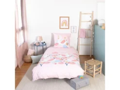 Housse De Couette 140x200 + 1 Taie D'oreiller 63x63 Coton Clara