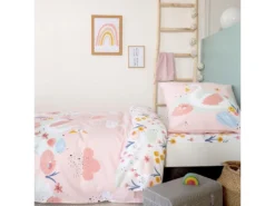 Housse De Couette 140x200 + 1 Taie D'oreiller 63x63 Coton Clara -Herman Miller Magasin linge de lit 9897803