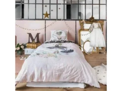 Housse De Couette 140x200 Cm + 1 Taie D'oreiller 63x63 Cm Coton Mon Etoile