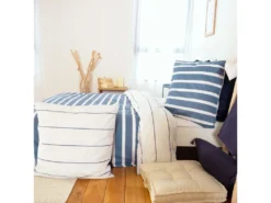 Housse De Couette 220x240 + 2 Taies D'oreiller 63x63 Coton Stripes -Herman Miller Magasin linge de lit 9898355