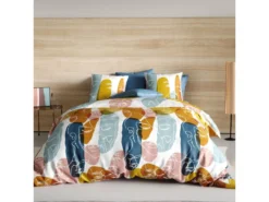 Housse De Couette 140x200 + 1 Taie D'oreiller 65x65 Cm Coton Paloma