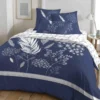 Housse De Couette 220x240 + 2 Taies D'oreiller 63x63 Cm Coton River Blue