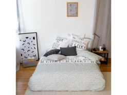 Housse De Couette 240x260 + 2 Taies D'oreiller 63x63 Coton Geek