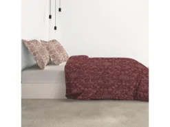 Parure De Lit Housse De Couette Avec Taie D'oreiller 100% Coton Bio 57 Fils Vishka : Taille - 220 X 240 Cm