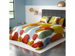 Parure De Lit Housse De Couette Avec Taies D'oreiller 100% Coton 57 Fils Jopline Fresh : Taille - 220 X 240 Cm