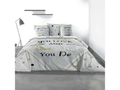 Parure De Lit - Housse De Couette 100% Coton 47 Fils What : Taille - 240 X 260 Cm