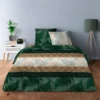 Housse De Couette 240x260 Cm + 2 Taies D'oreiller 63x63 Cm Coton Fougere