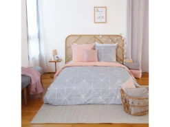 Housse De Couette 240x260 + 2 Taies D'oreiller 63x63 Coton Shyne