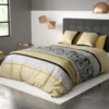 Parure De Lit Housse De Couette Avec Taies D'oreiller 100% Coton 57 Fils Amazonia Gold : Taille - 240 X 260 Cm