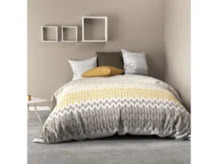 Parure De Couette 100% Coton 57 Fils Galipo : Taille - 220 X 240 Cm