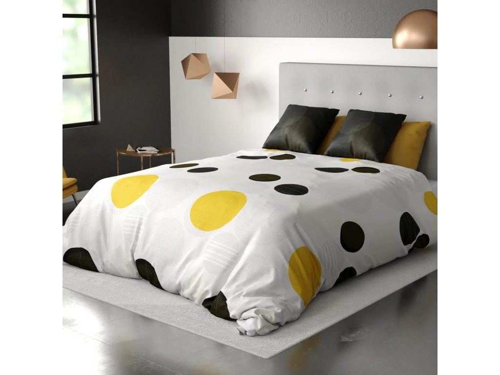 Housse De Couette Et Taie D'oreiller Coton Stitchy : Taille - 240 X 260 Cm 1 Housse De Couette Et Taie D'oreiller Coton Stitchy : Taille - 240 X 260 Cm