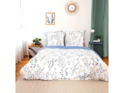 Housse De Couette 220x240 + 2 Taies D'oreiller 63x63 Satin De Coton Fanille