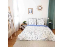 Housse De Couette 220x240 + 2 Taies D'oreiller 63x63 Satin De Coton Fanille -Herman Miller Magasin linge de lit 9900117