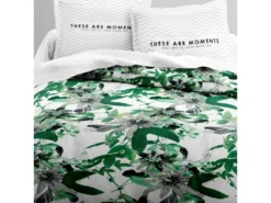 Housse De Couette Coton Passiflore Et Taie D'oreiller Today : Taille - 240 X 260 Cm -Herman Miller Magasin linge de lit 9900567