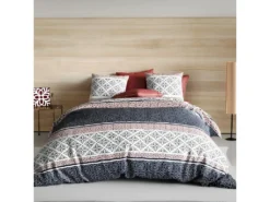 Housse De Couette 220x240 Cm + 2 Taies D'oreiller 65x65 Cm Coton Sergio