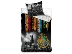 Parure De Lit Harry Potter - Poudlard Dark 100% Coton 140x200 Cm