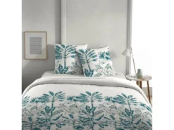 Housse De Couette 240x260 + 2 Taies D'oreiller 63x63 Cm Coton Pampa Gris Perle