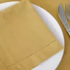 Lot De 12 Serviettes De Table Coloris Ocre - Dim : L.40 X L.40 Cm