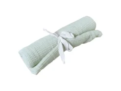 Chemin De Table En Coton Et Lin Vert Clair 45 X 150 Cm - CUADRO 8948