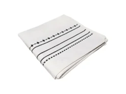 Chemin De Table En Coton Blanc Et Broderie 50 X 145 Cm - GEMA 6524