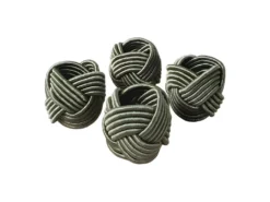 Lot 8 Ronds De Serviette Vert Avec Tressage D5 Cm X H5 Cm - TUCH 6884 -Herman Miller Magasin linge de table 10346697