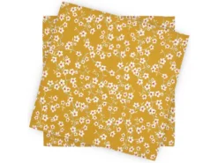 Lot De 2 Sets De Table Enduit 45x45 Cm AMANDIER Jaune Safran