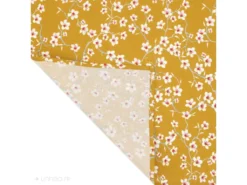 Lot De 2 Sets De Table Enduit 45x45 Cm AMANDIER Jaune Safran -Herman Miller Magasin linge de table 10565347