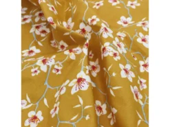 Lot De 2 Sets De Table Enduit 45x45 Cm AMANDIER Jaune Safran -Herman Miller Magasin linge de table 10565349