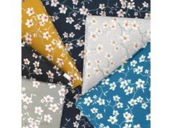 Lot De 2 Sets De Table Enduit 45x45 Cm AMANDIER Jaune Safran -Herman Miller Magasin linge de table 10565355