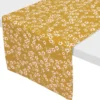 Chemin De Table Enduit 45x150 Cm AMANDIER Jaune Safran