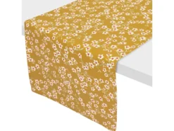 Chemin De Table Enduit 45x150 Cm AMANDIER Jaune Safran